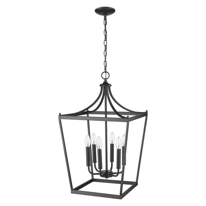 Acclaim Lighting Kennedy 6-Light Matte Black Pendant in Matte Black IN11134BK