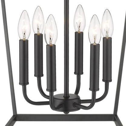 Acclaim Lighting Kennedy 6-Light Matte Black Pendant in Matte Black IN11134BK