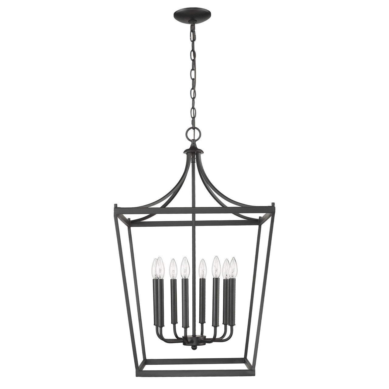 Acclaim Lighting Kennedy 8-Light Matte Black Pendant in Matte Black IN11135BK