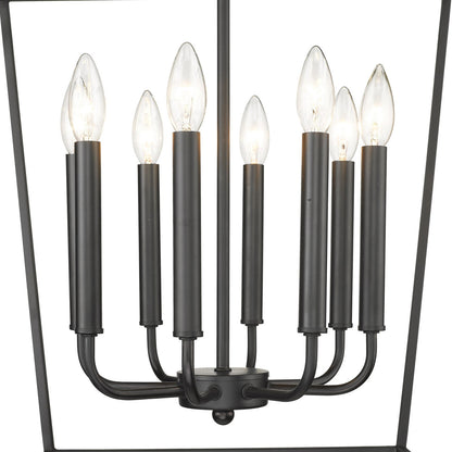 Acclaim Lighting Kennedy 8-Light Matte Black Pendant in Matte Black IN11135BK