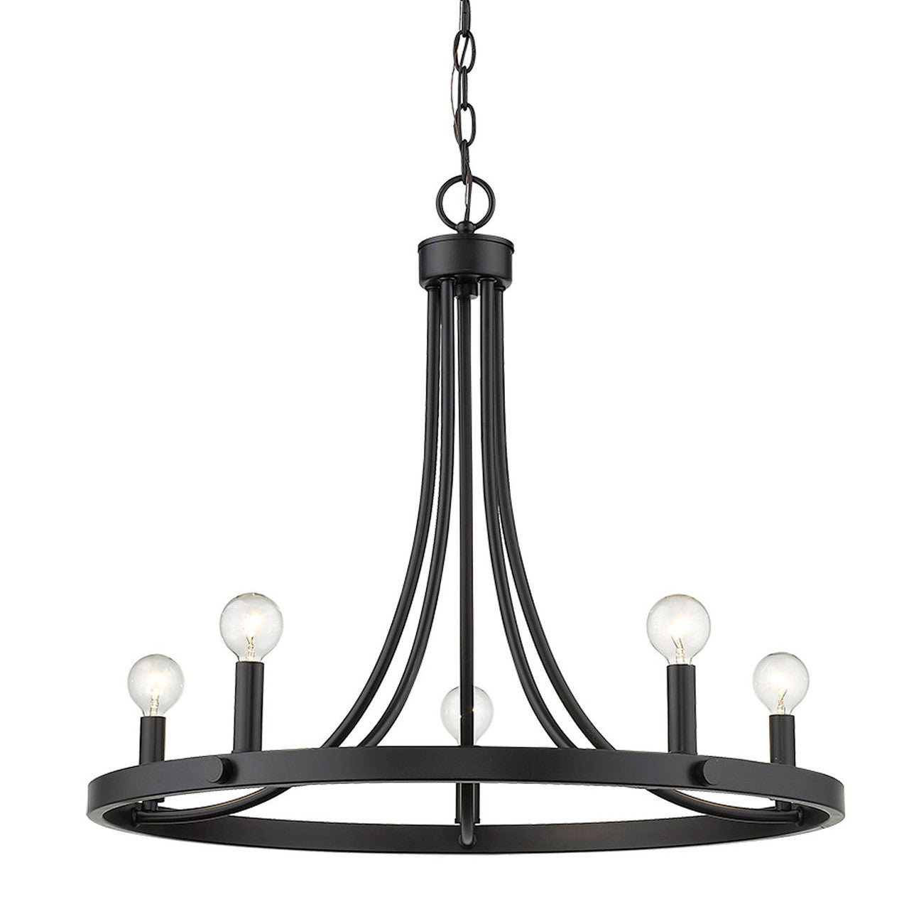 Acclaim Lighting Sawyer 5-Light Matte Black Chandelier in Matte Black IN11150BK