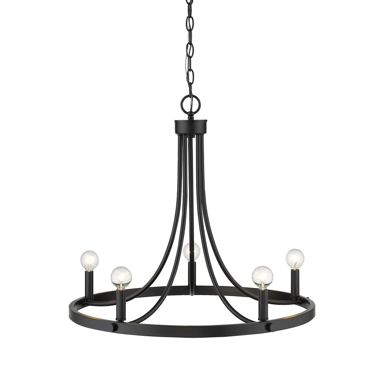 Acclaim Lighting Sawyer 5-Light Matte Black Chandelier in Matte Black IN11150BK