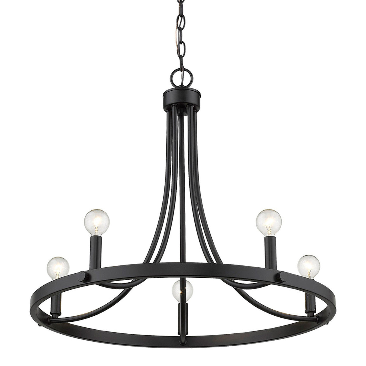 Acclaim Lighting Sawyer 5-Light Matte Black Chandelier in Matte Black IN11150BK