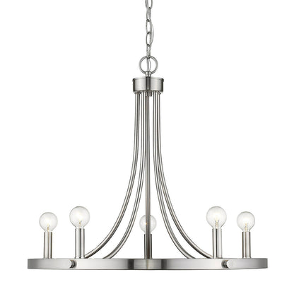 Acclaim Lighting Sawyer 5-Light Satin Nickel Chandelier in Satin Nickel IN11150SN