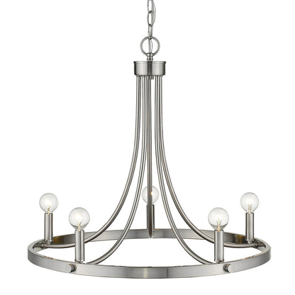 Acclaim Lighting Sawyer 5-Light Satin Nickel Chandelier in Satin Nickel IN11150SN