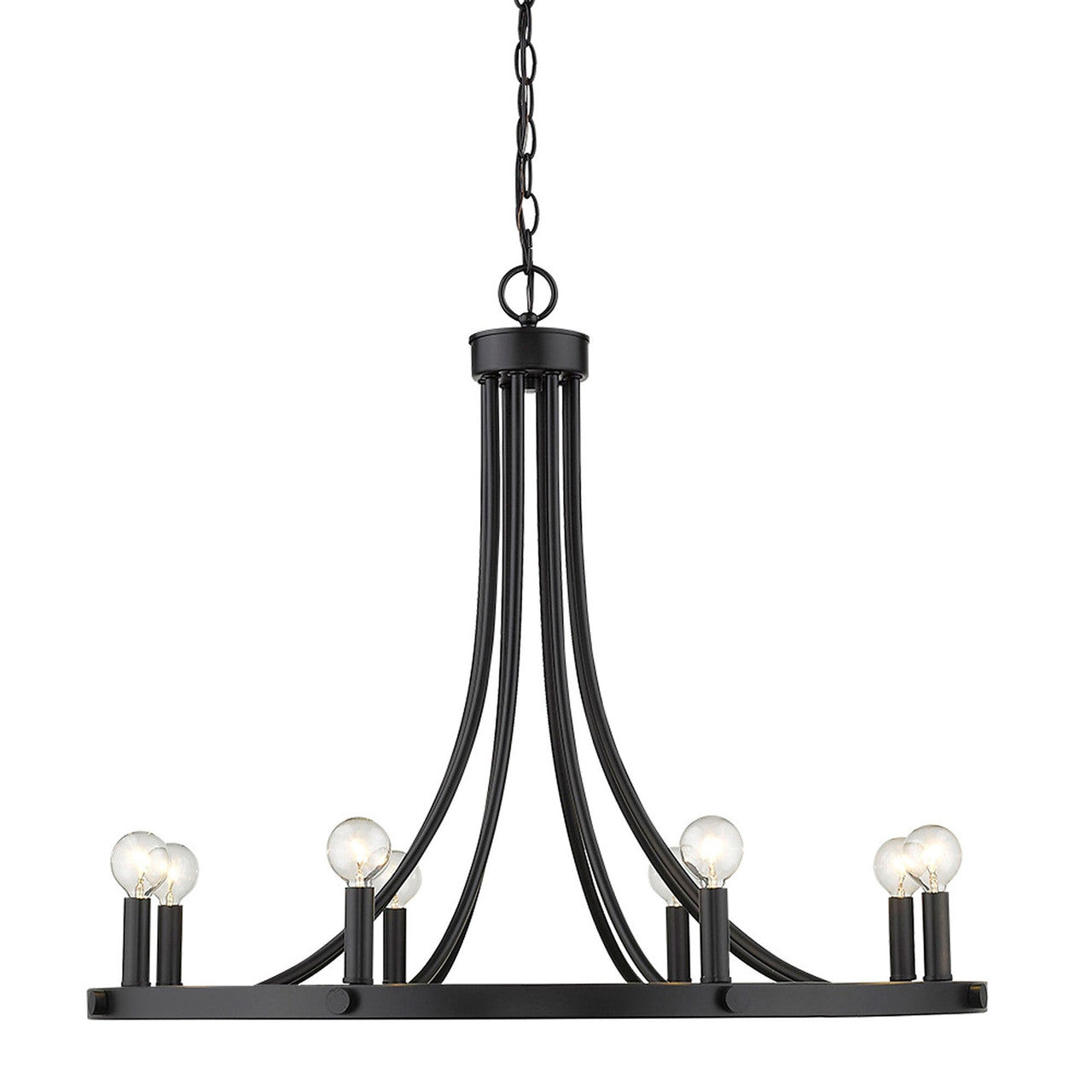 Acclaim Lighting Sawyer 8-Light Matte Black Chandelier in Matte Black IN11151BK