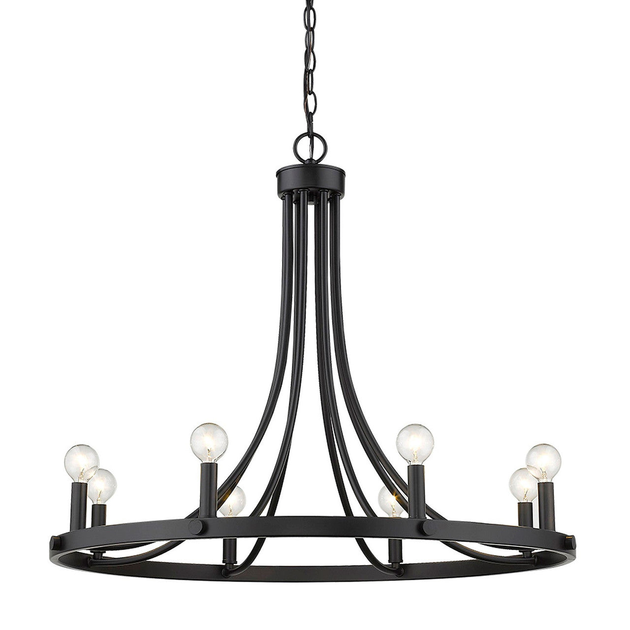 Acclaim Lighting Sawyer 8-Light Matte Black Chandelier in Matte Black IN11151BK