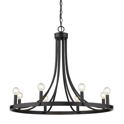 Acclaim Lighting Sawyer 8-Light Matte Black Chandelier in Matte Black IN11151BK