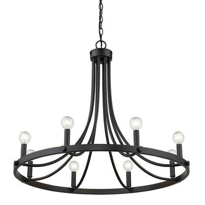 Acclaim Lighting Sawyer 8-Light Matte Black Chandelier in Matte Black IN11151BK