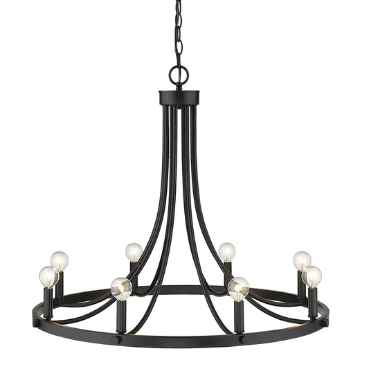 Acclaim Lighting Sawyer 8-Light Matte Black Chandelier in Matte Black IN11151BK