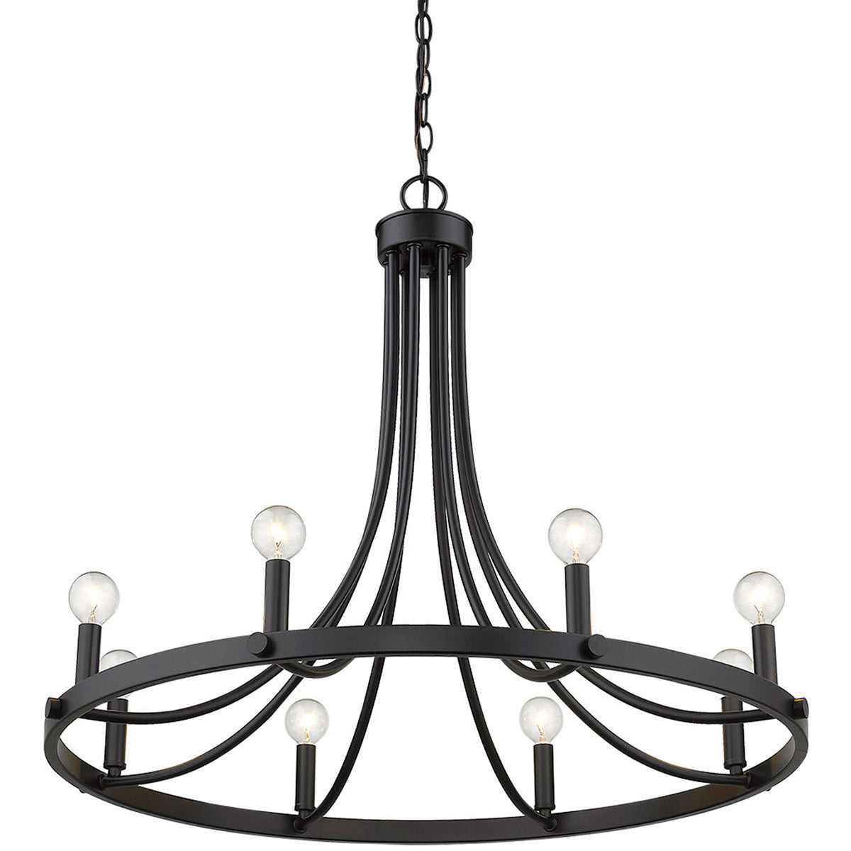 Acclaim Lighting Sawyer 8-Light Matte Black Chandelier in Matte Black IN11151BK