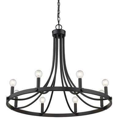 Acclaim Lighting Sawyer 8-Light Matte Black Chandelier in Matte Black IN11151BK