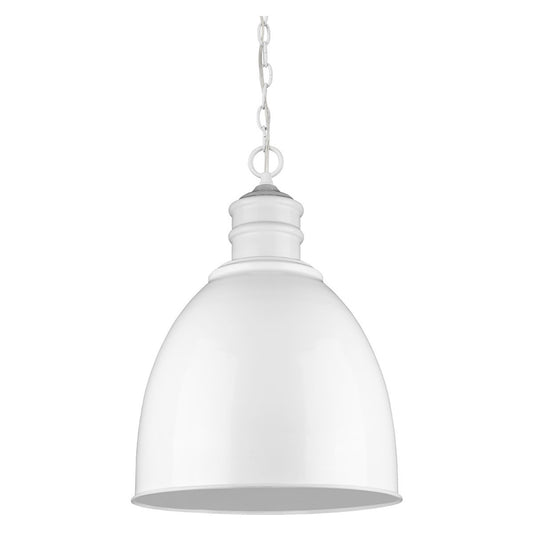 Acclaim Lighting Colby 1-Light White Pendant  in White IN11170WH