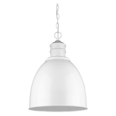 Acclaim Lighting Colby 1-Light White Pendant  in White IN11170WH