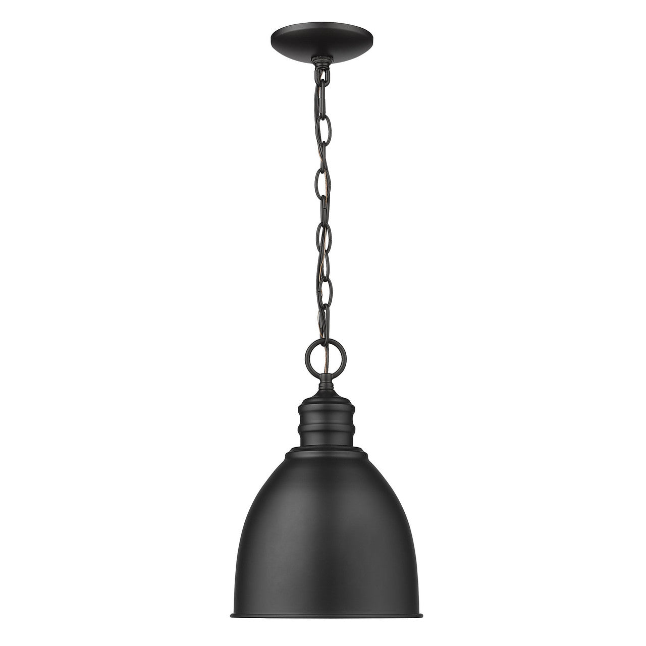 Acclaim Lighting Colby 1-Light Matte Black Pendant With Gloss White Interior Shade in Matte Black IN11171BK