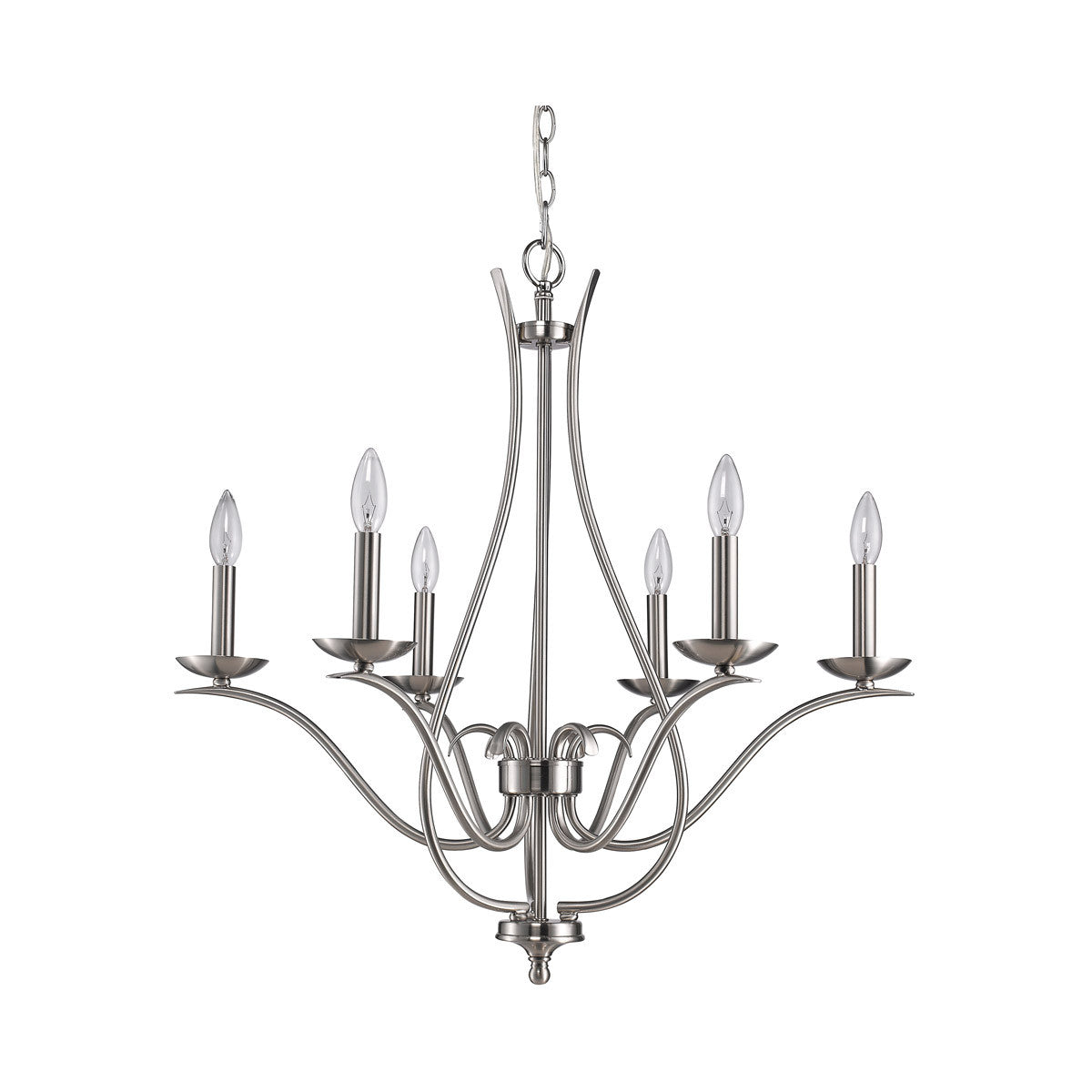 Acclaim Lighting Genevieve 5-Light Satin Nickel Chandelier in Satin Nickel IN11250SN