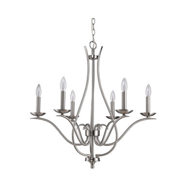 Acclaim Lighting Genevieve 5-Light Satin Nickel Chandelier in Satin Nickel IN11250SN