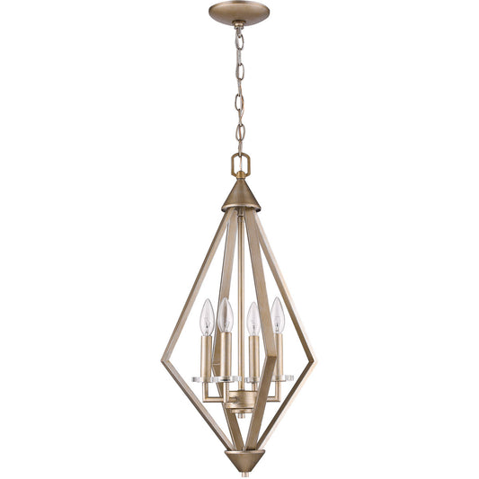 Acclaim Lighting Easton 4-Light Washed Gold Pendant With Crystal Bobeches in Washed gold IN11315WG