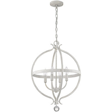 Acclaim Lighting Callie 4-Light Country White Pendant in Country White IN11341CW