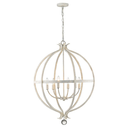 Acclaim Lighting Callie 6-Light Country White Pendant in Country White IN11342CW