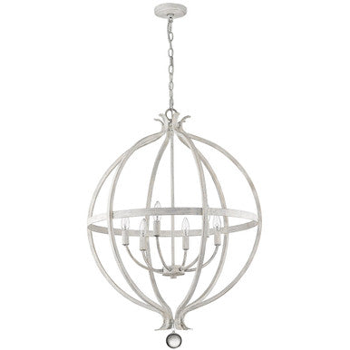 Acclaim Lighting Callie 6-Light Country White Pendant in Country White IN11342CW