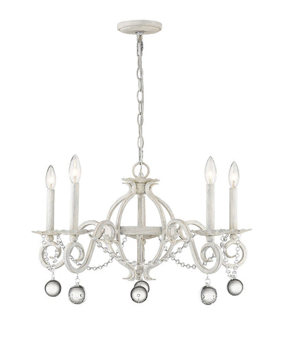 Acclaim Lighting Callie 5-Light Country White Chandelier in Country White IN11344CW