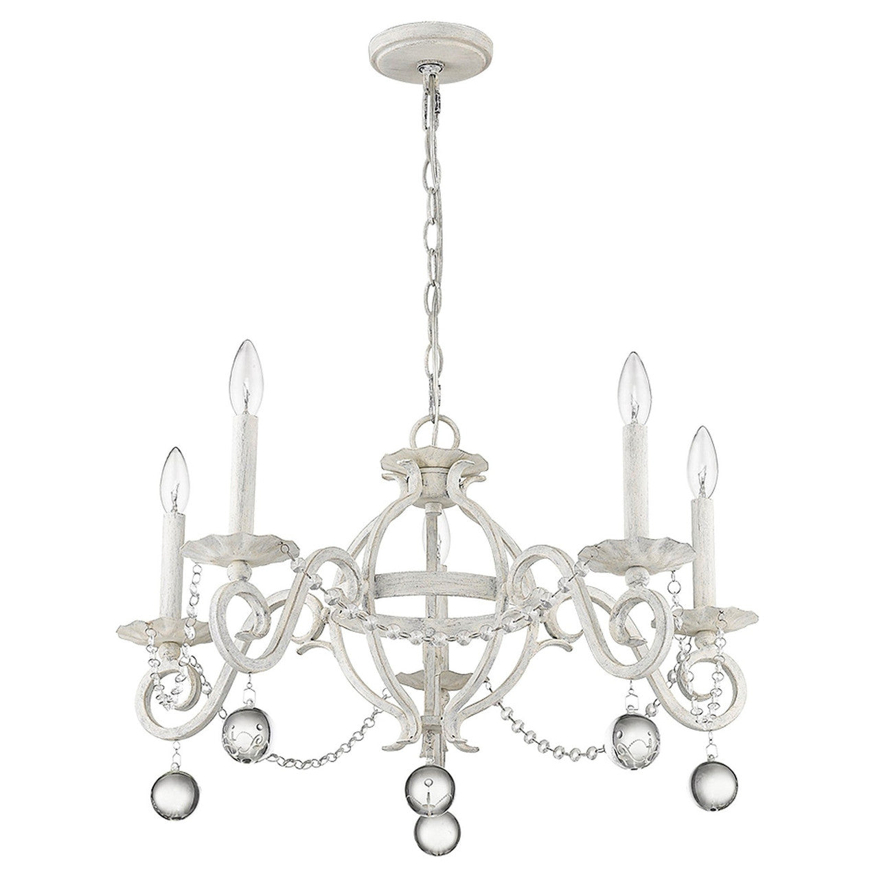 Acclaim Lighting Callie 5-Light Country White Chandelier in Country White IN11344CW