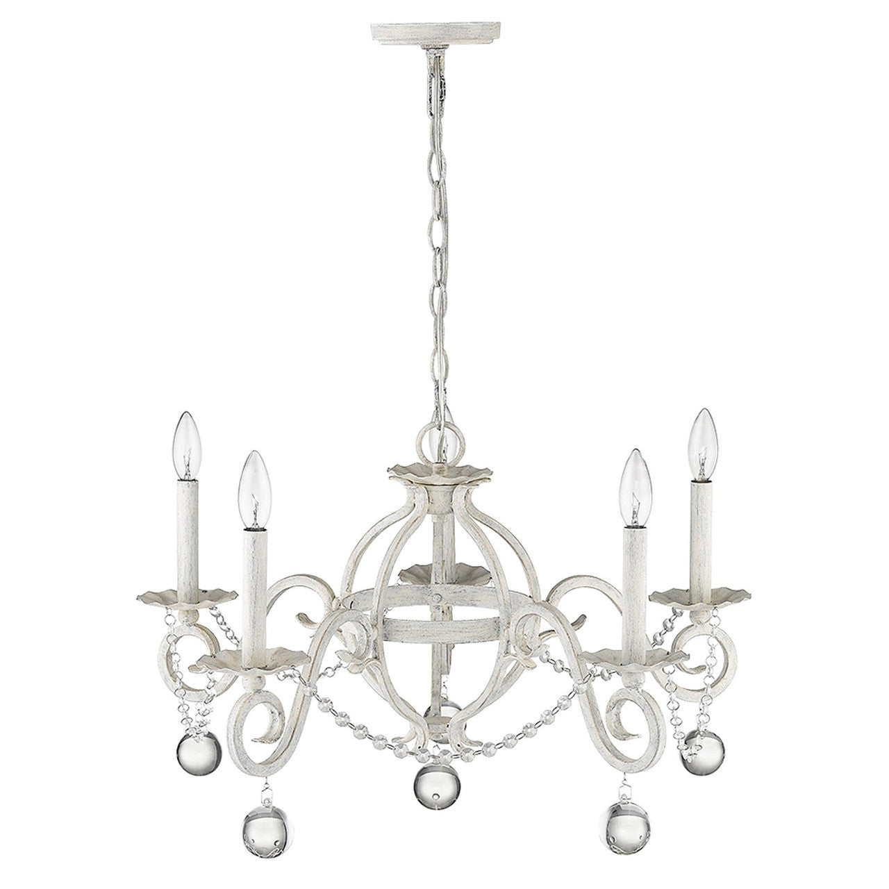 Acclaim Lighting Callie 5-Light Country White Chandelier in Country White IN11344CW