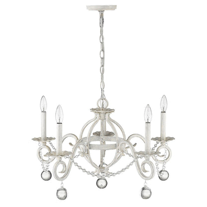 Acclaim Lighting Callie 5-Light Country White Chandelier in Country White IN11344CW