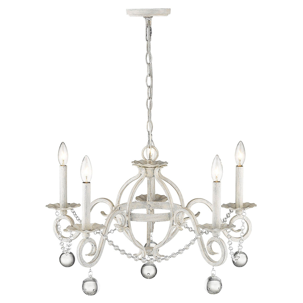 Acclaim Lighting Callie 5-Light Country White Chandelier in Country White IN11344CW