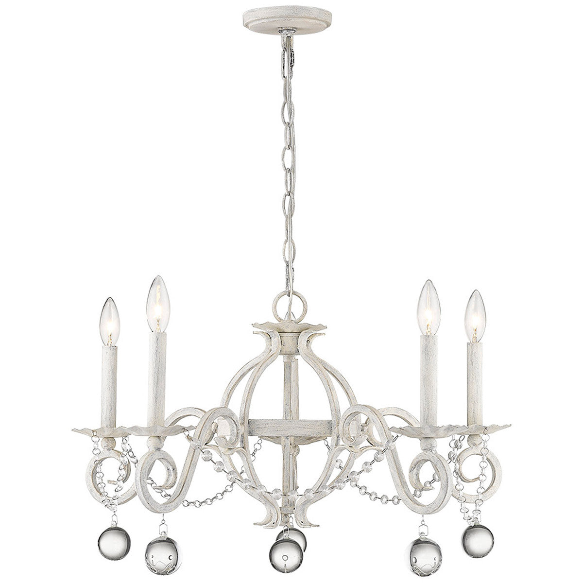 Acclaim Lighting Callie 5-Light Country White Chandelier in Country White IN11344CW