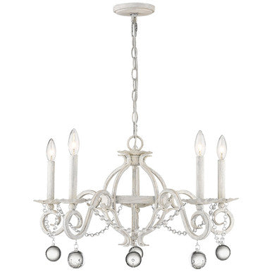 Acclaim Lighting Callie 5-Light Country White Chandelier in Country White IN11344CW