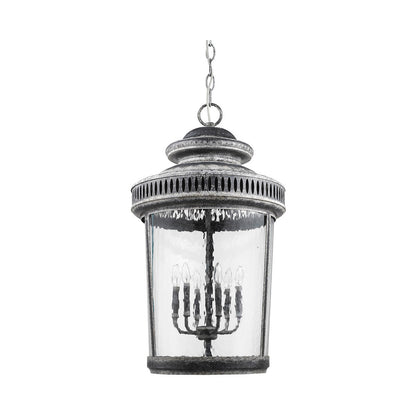 Acclaim Lighting Kingston 6-Light Antique Lead Foyer Pendant With Curved Water Glass Panes in Antique Lead IN11371AL