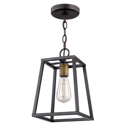 Acclaim Lighting Tiberton 1-Light Oil-Rubbed Bronze Pendant With Antique Brass Socket in Oil Rubbed Bronze IN11380ORB