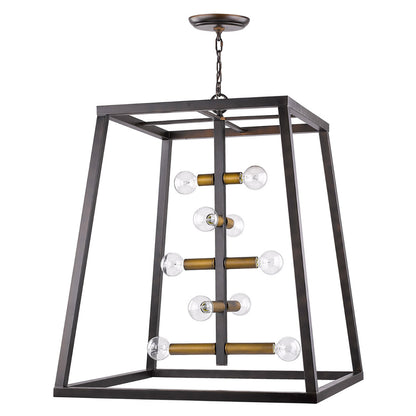 Acclaim Lighting Tiberton 10-Light Oil-Rubbed Bronze Foyer Pendant With Antique Brass Sockets in Oil Rubbed Bronze IN11382ORB