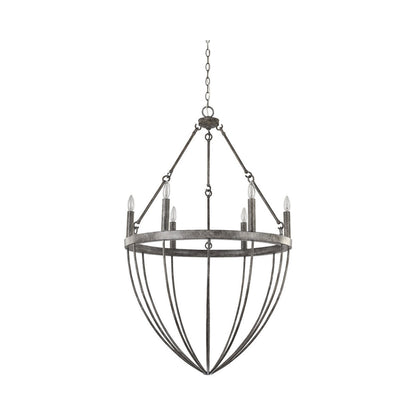 Acclaim Lighting Harlow 6-Light Ash Chandelier in Ash IN11391ASH