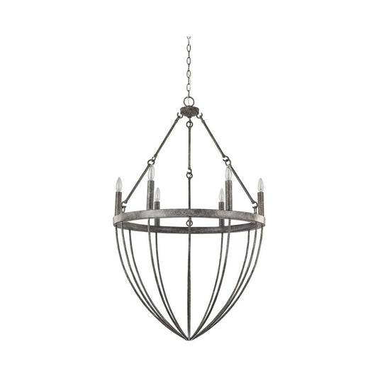 Acclaim Lighting Harlow 6-Light Ash Chandelier in Ash IN11391ASH