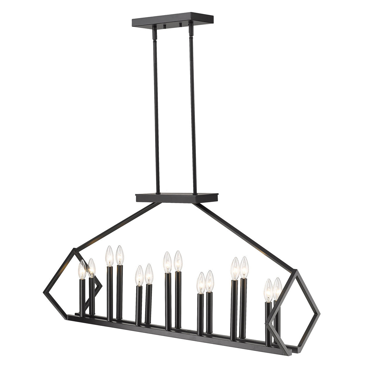 Acclaim Lighting Luca 14-Light Matte Black Island Pendant in Matte Black IN20010BK