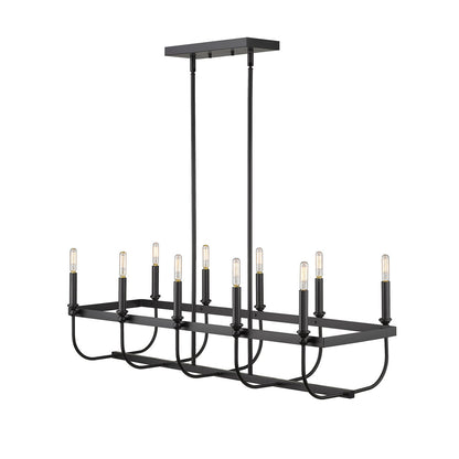 Acclaim Lighting Beckett 10-Light Matte Black Island Pendant in Matte Black IN20031BK