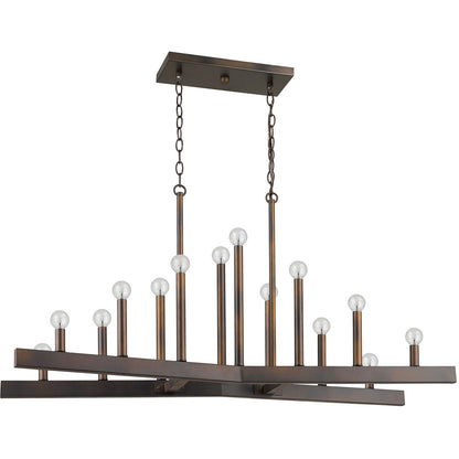 Acclaim Lighting Fallon 14-Light Oil-Rubbed Bronze Island Pendant in Oil-Rubbed Bronze IN20066ORB