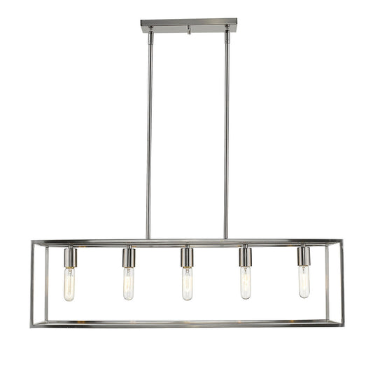 Acclaim Lighting Cobar 5-Light Satin Nickel Island Pendant in Satin Nickel IN21002SN