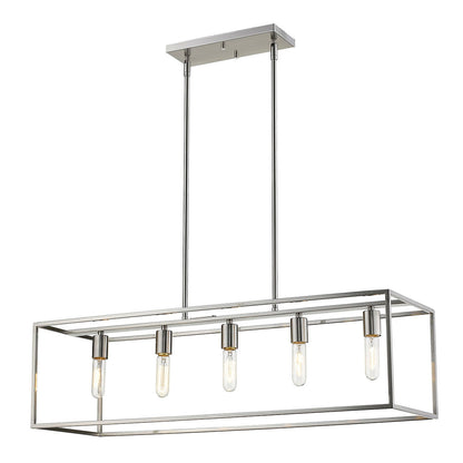 Acclaim Lighting Cobar 5-Light Satin Nickel Island Pendant in Satin Nickel IN21002SN