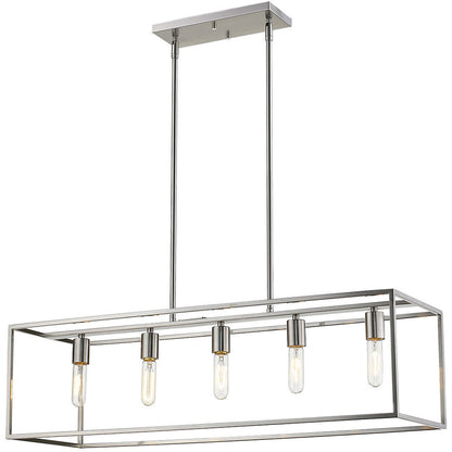 Acclaim Lighting Cobar 5-Light Satin Nickel Island Pendant in Satin Nickel IN21002SN