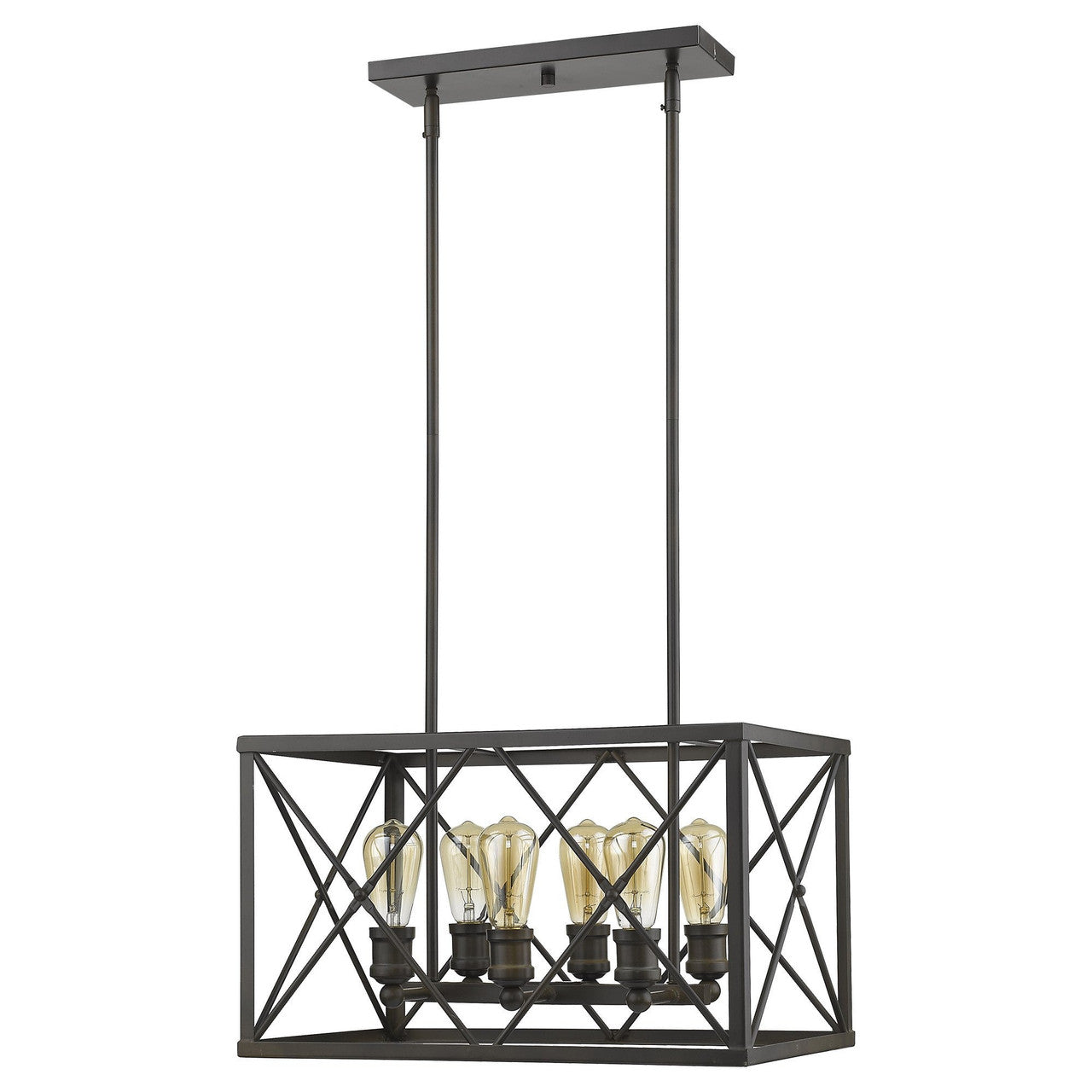 Acclaim Lighting Brooklyn 6-Light Oil-Rubbed Bronze Pendant in Oil-Rubbed Bronze IN21125ORB