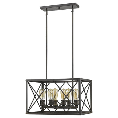 Acclaim Lighting Brooklyn 6-Light Oil-Rubbed Bronze Pendant in Oil-Rubbed Bronze IN21125ORB