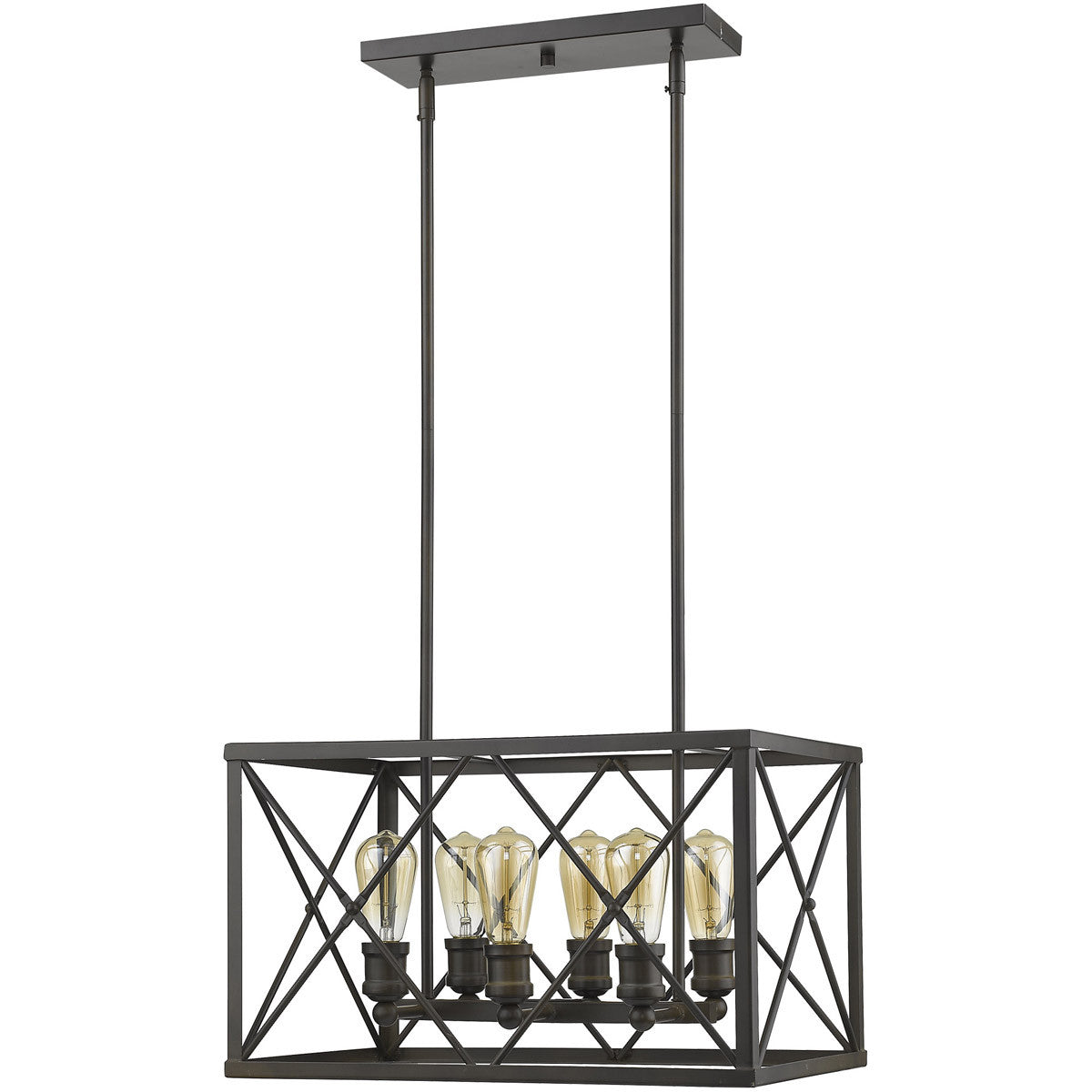 Acclaim Lighting Brooklyn 6-Light Oil-Rubbed Bronze Pendant in Oil-Rubbed Bronze IN21125ORB