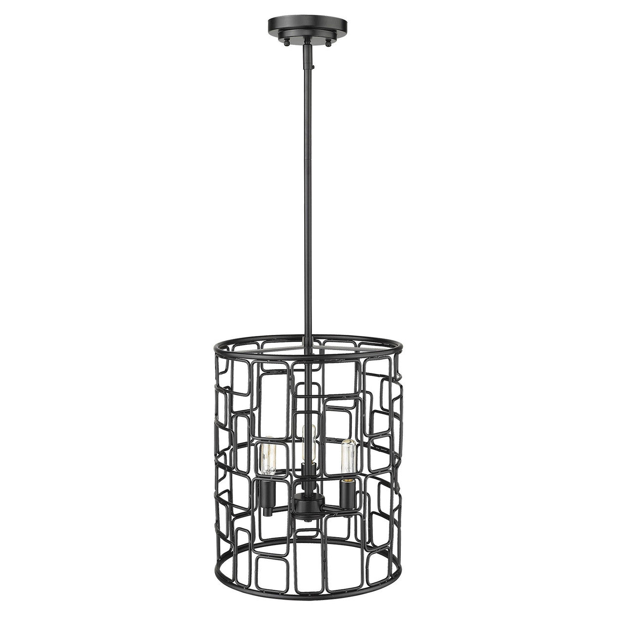 Acclaim Lighting Amoret 3-Light Matte Black Convertible Pendant in Matte Black IN21130BK