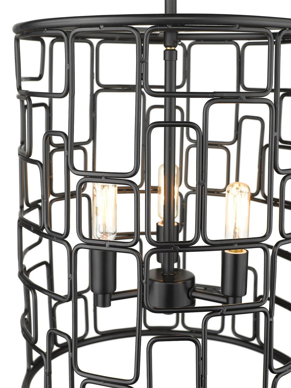 Acclaim Lighting Amoret 3-Light Matte Black Convertible Pendant in Matte Black IN21130BK