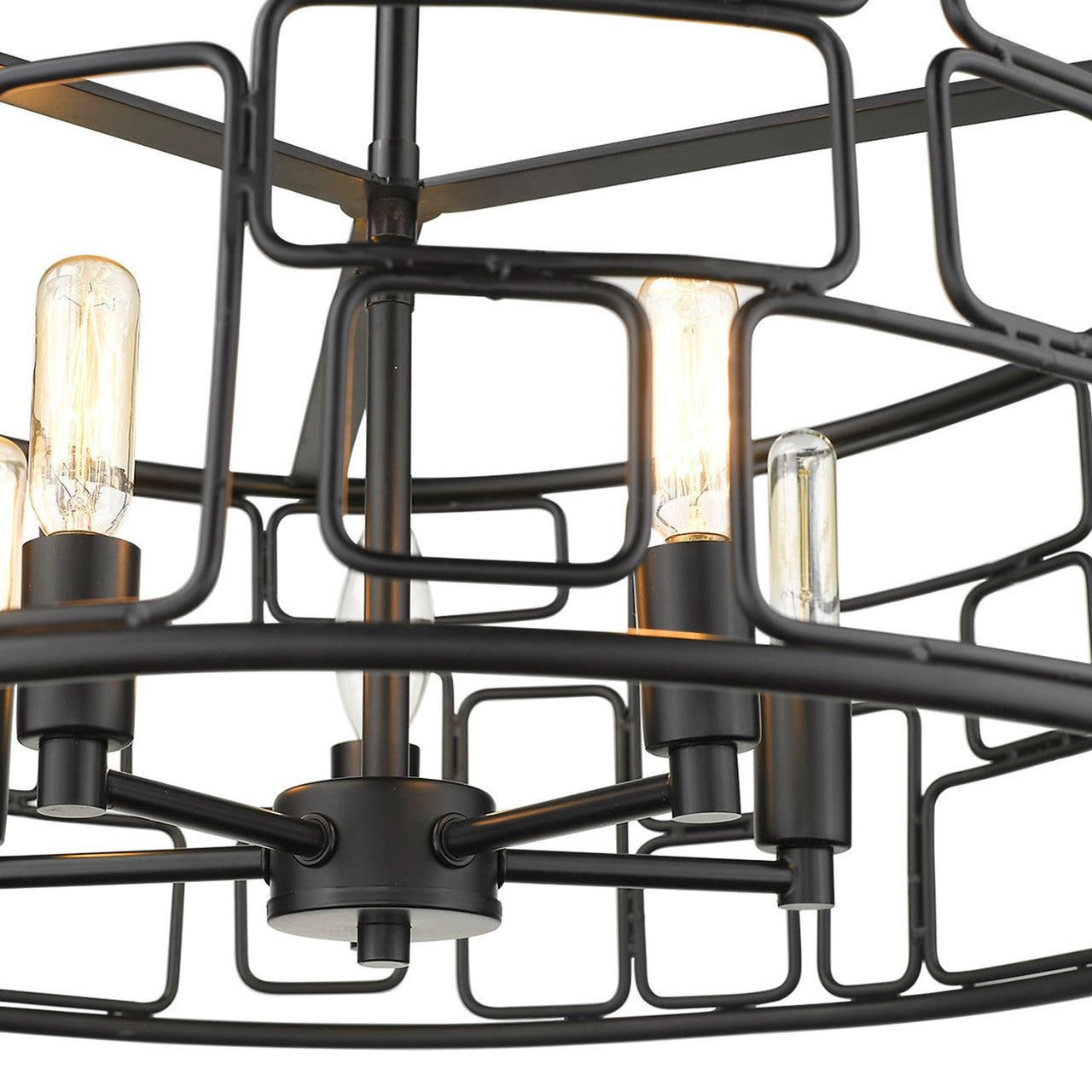 Acclaim Lighting Amoret 5-Light Matte Black Convertible Pendant in Matte Black IN21132BK