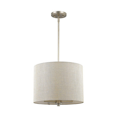 Acclaim Lighting Daria 3-Light Washed Gold Pendant With Washed Gold And White Drum Shade in Washed Gold IN21142WG